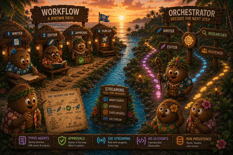 TanStack AI workflows and orchestrators