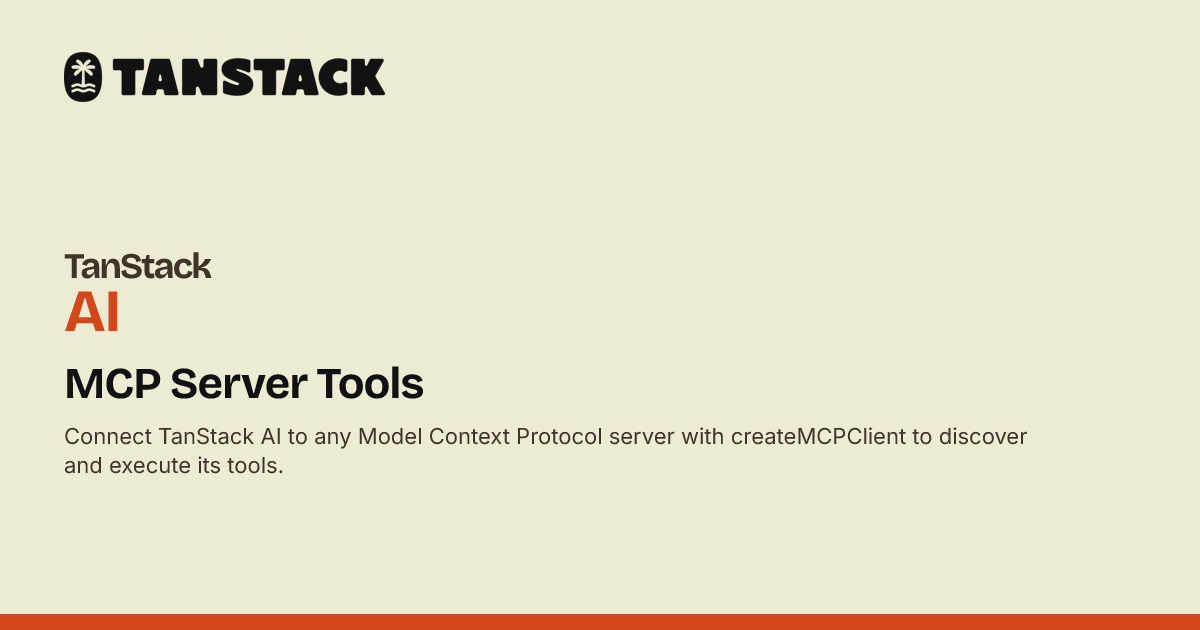 MCP Server Tools | TanStack AI Docs