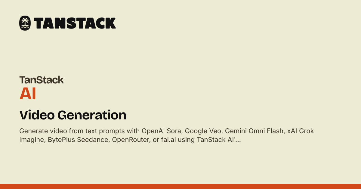 Picture Example Using Ethos Video Generation | TanStack AI Docs