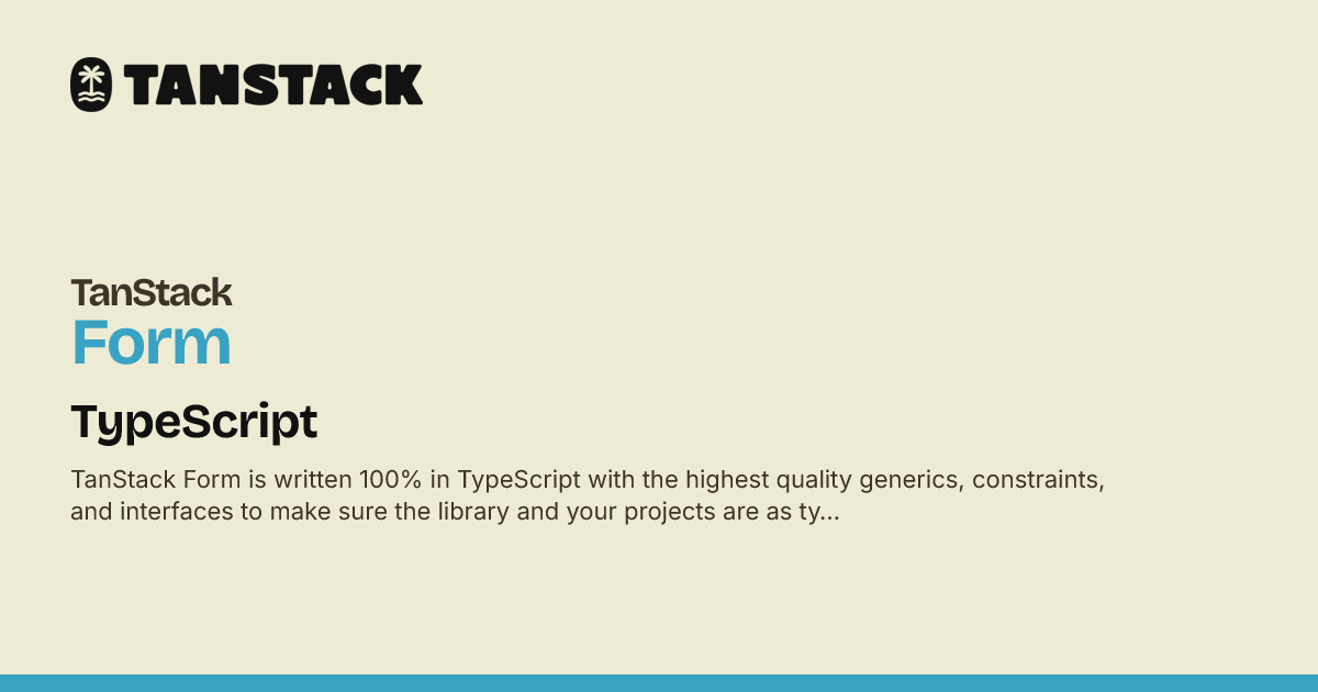 how to update typescript in visual studio - printable... TypeScript | TanStack Form Docs