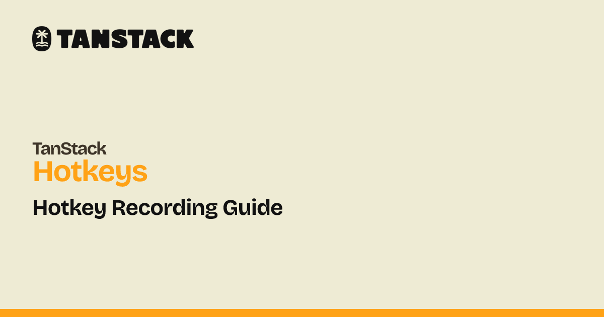 Hotkey Recording Guide | TanStack Hotkeys React Docs