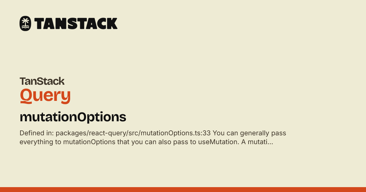 mutationOptions | TanStack Query React Docs